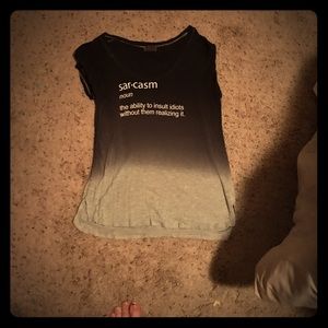 Rue 21 black and grey ombré shirt