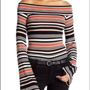 Free people off shoulder long sleeve top