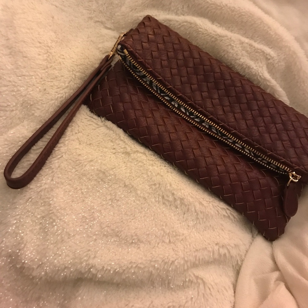 Burgundy clutch