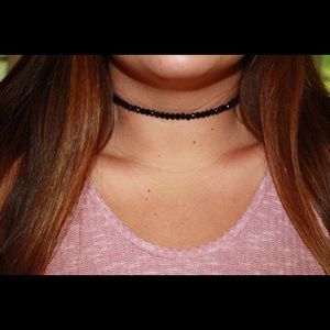 Black beaded choker