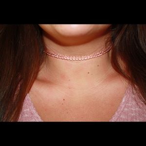 Light pink beaded choker