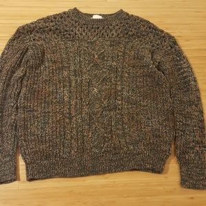 Green/Orange Crochet Sweater