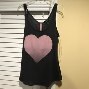 Heart Chiffon Top NWT