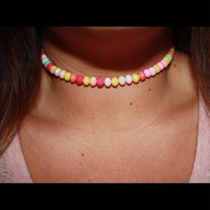 Fun colorful beaded choker