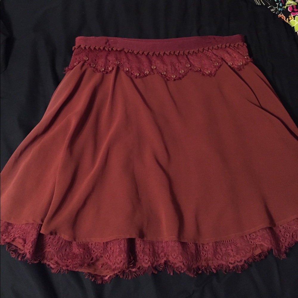 Beautiful Burnt Marsala Skirt NWOT
