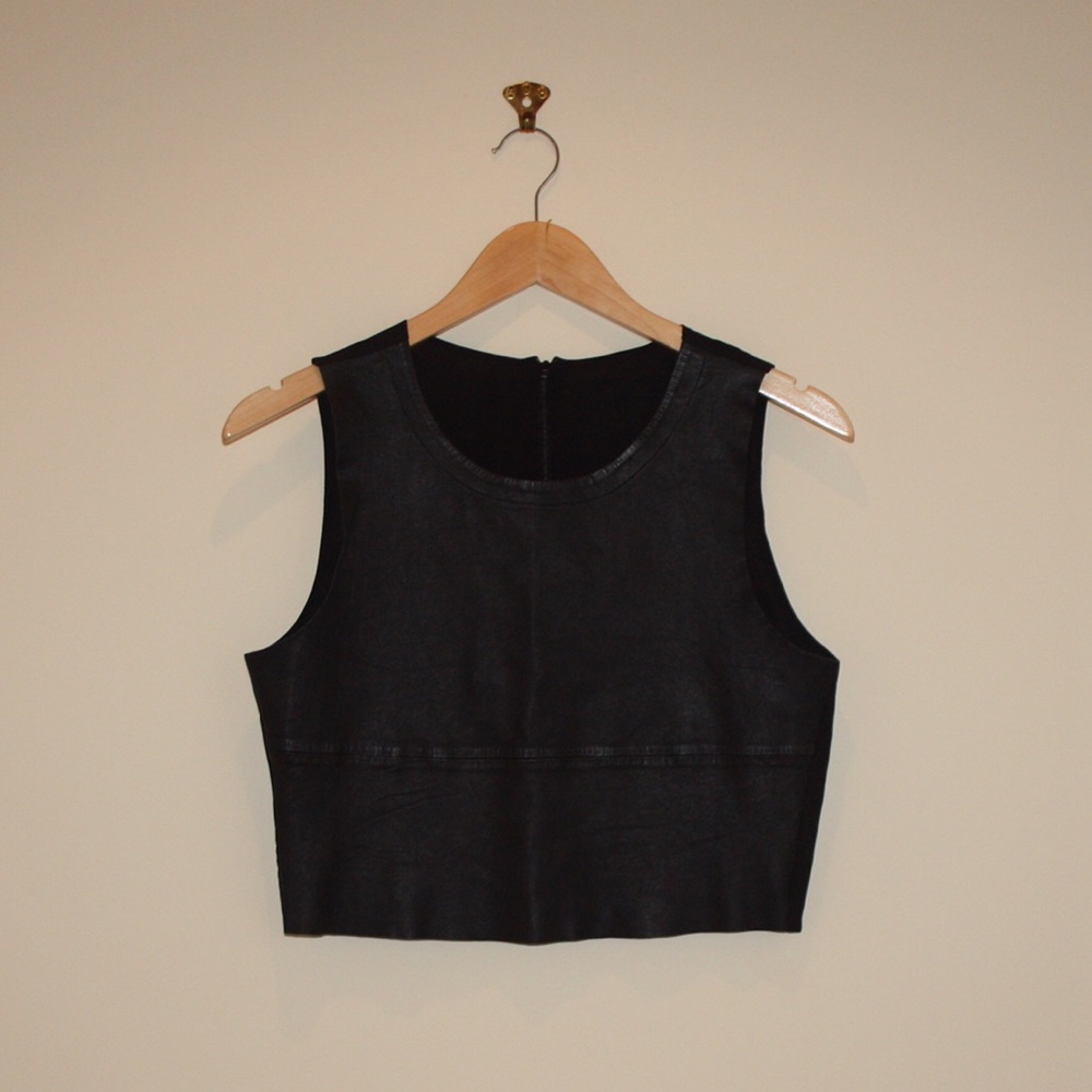 Leather Crop Top