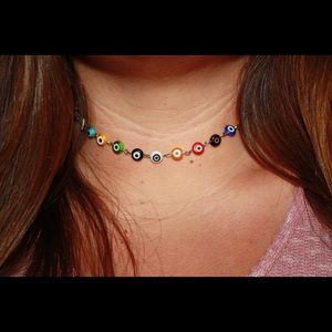 Greek eyes choker