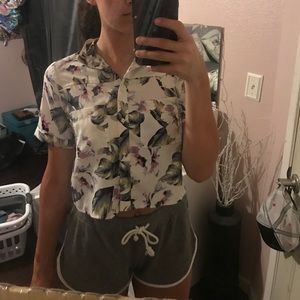 cropped hawaiian shirt