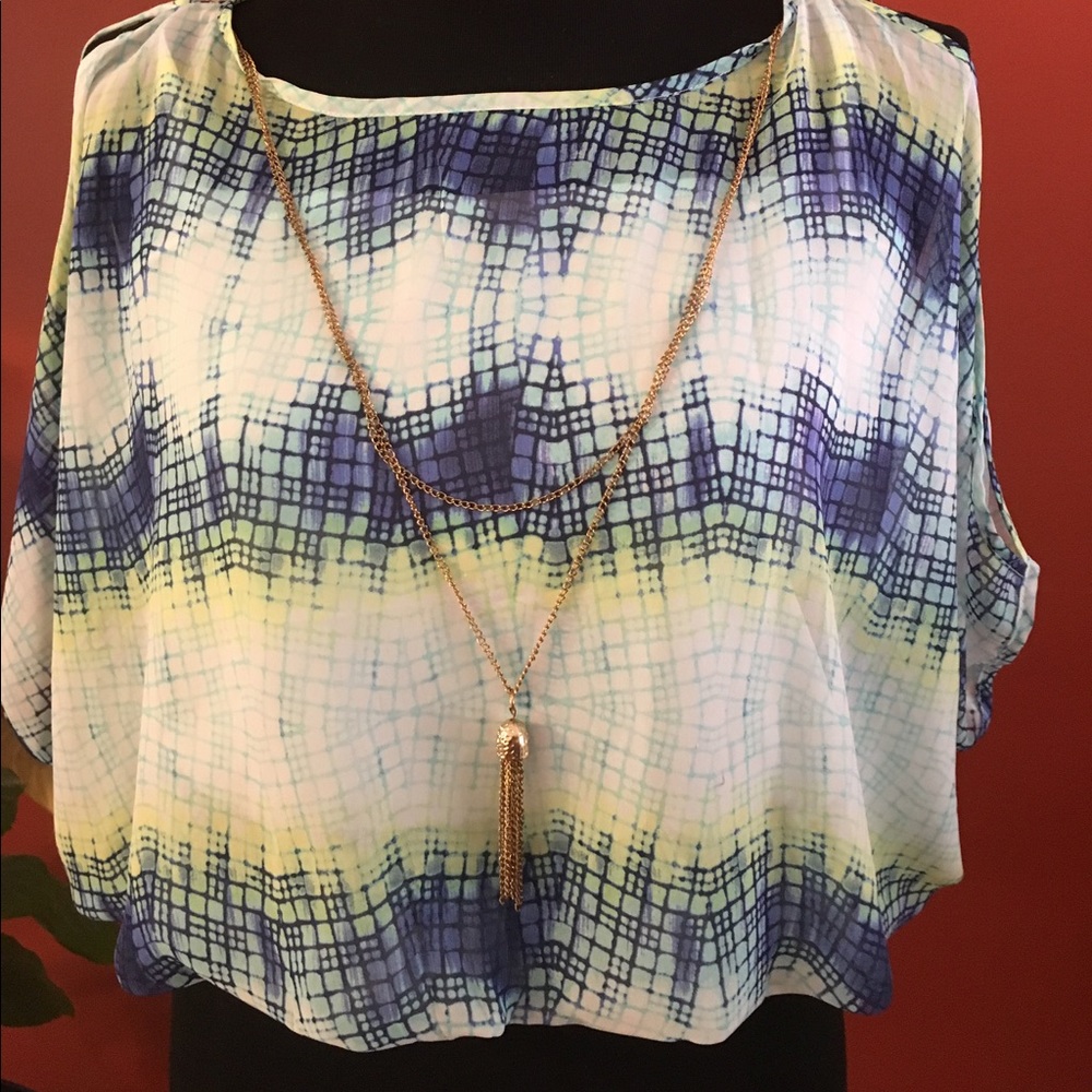 By and By Cute Sheer Top Size M