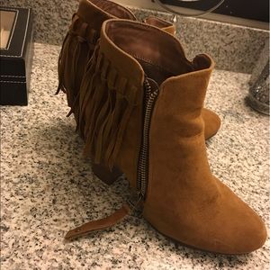 Fringe booties