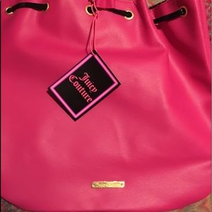 Pink and black juicy couture backpack