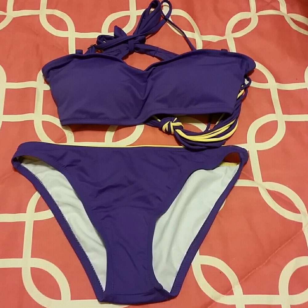 Purple and yellow bikini! Brand new, w/o tags