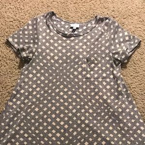 Lularoe Carly Dress in Grey Plaid Picnic Print