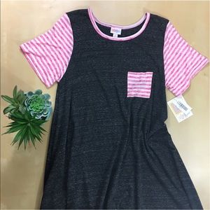Lularoe Carly Dress in heathered dark grey