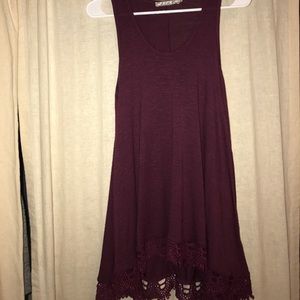 maroon tunic