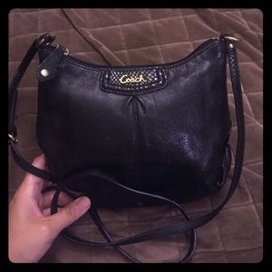 Coach black cross body mini bag