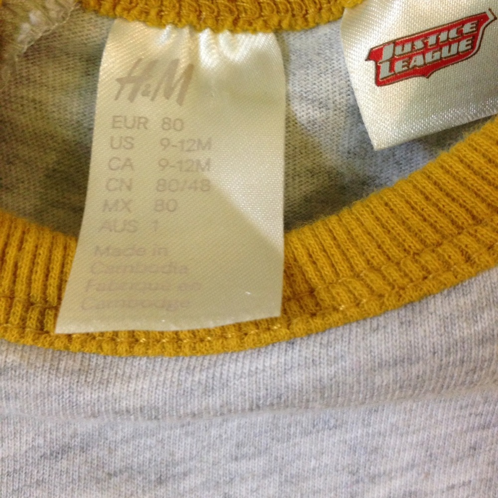 H&M 2-pack Long-sleeved T-shirts Light gray/Batman - Picture 4 of 8