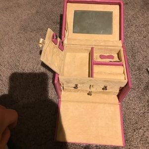 Cute pink jewelry box