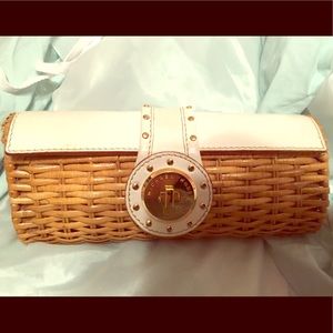 Michael Kors basket weave clutch