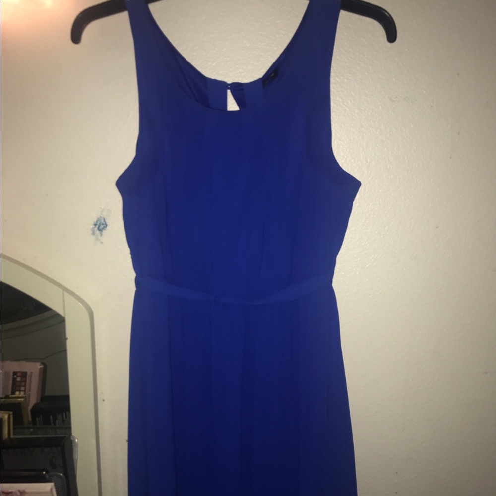 Light blue dress.