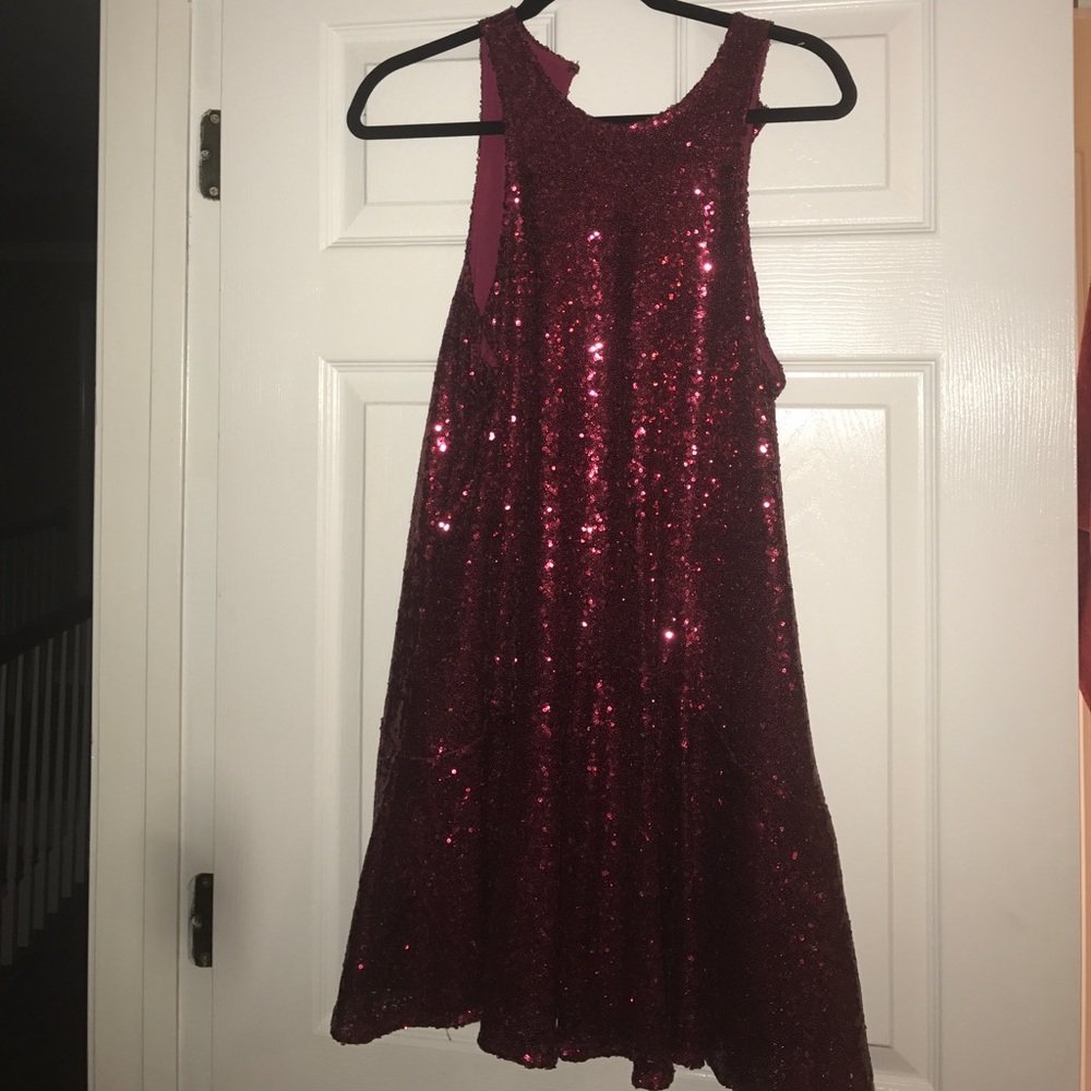 Free people red sequin dress