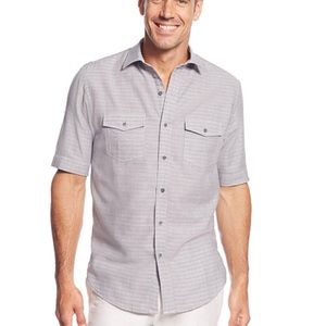 Tasso Elba men's solid short sleeve shirt
