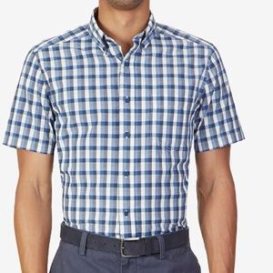 Nautica men's Boardwalk plaid short sleeve shirt