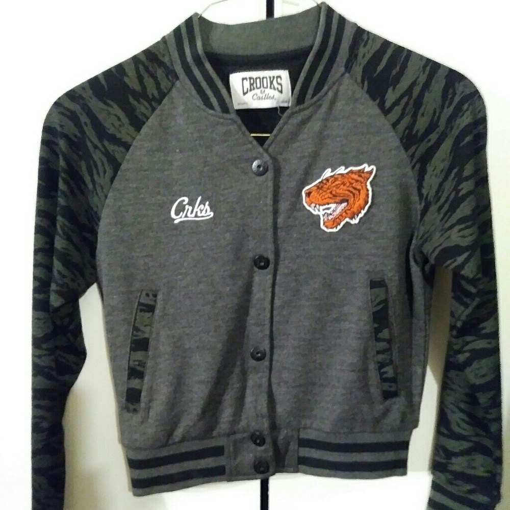 Crooks & Castle varsity sweater jacket