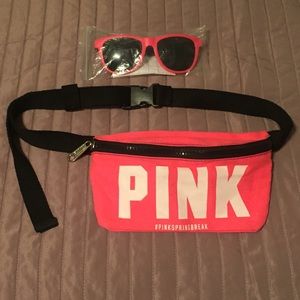 Pink Fanny Pack with matching Pink Sunglasses