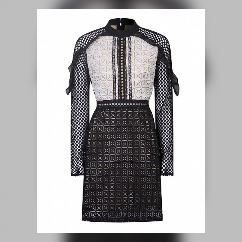 Geometric Lace Dress Girl Boss Party💃🏼🎉