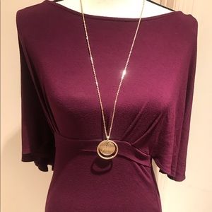 Lightweight purple top- dress it up or down!