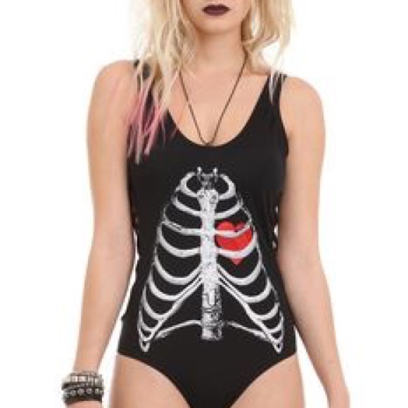 Hot Topic Other - Skeleton Ribcage Swim 💀