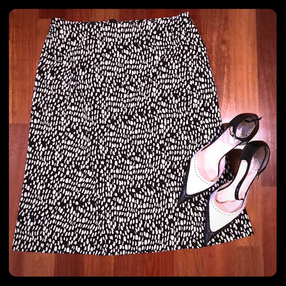 Ann Taylor black and white skirt.
