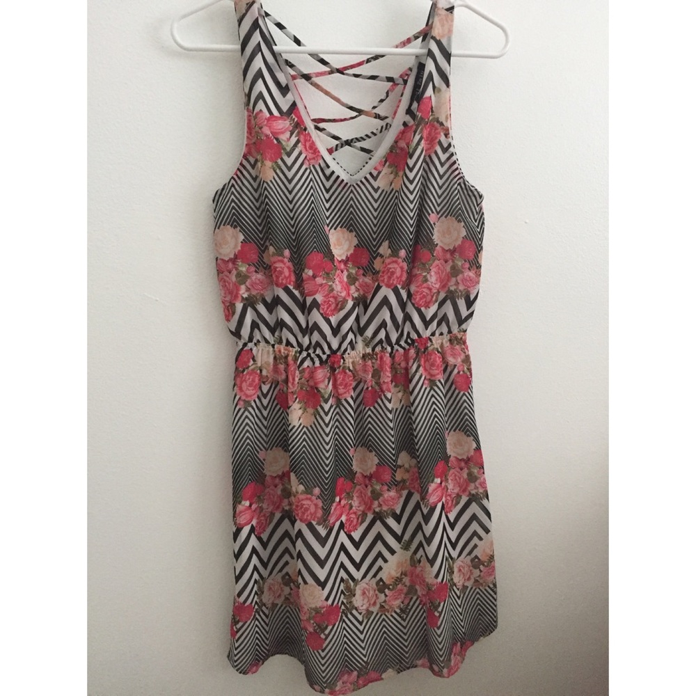 chevron/ floral dress