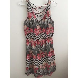 chevron/ floral dress