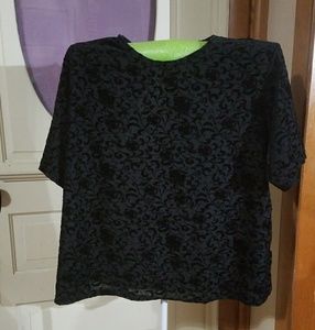 Velvet Burnout Top - size 3x