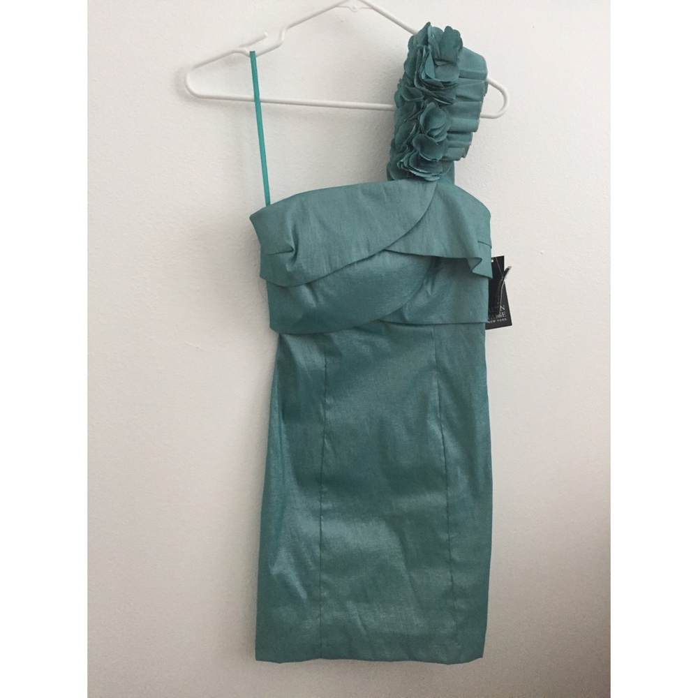 Cute teal metallic dress
