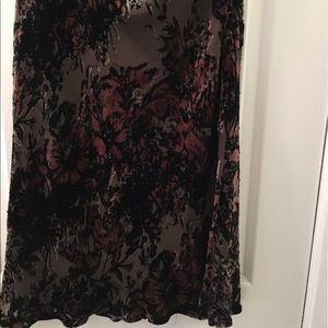 Worn once designer skirt velvet and beading