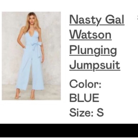 SOLD Nasty Gal Plunging Jumpsuit - Picture 2 of 8