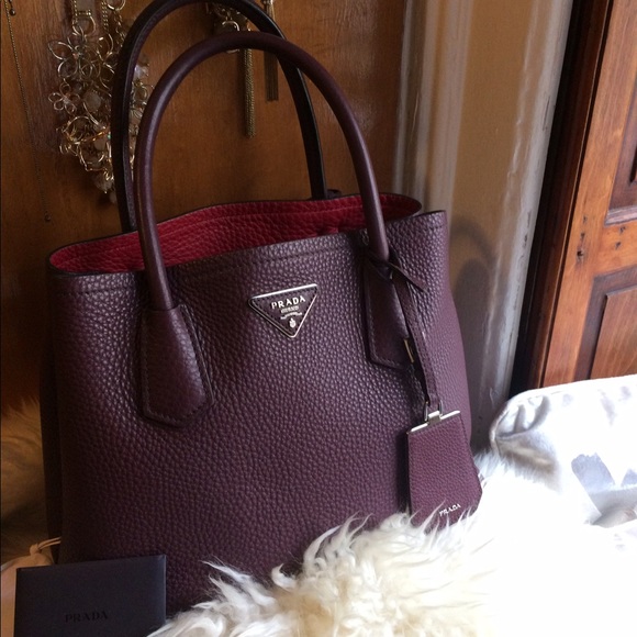 Prada Handbags - TRADE!!! 100% Auth Prada Daino Double Tote Bag