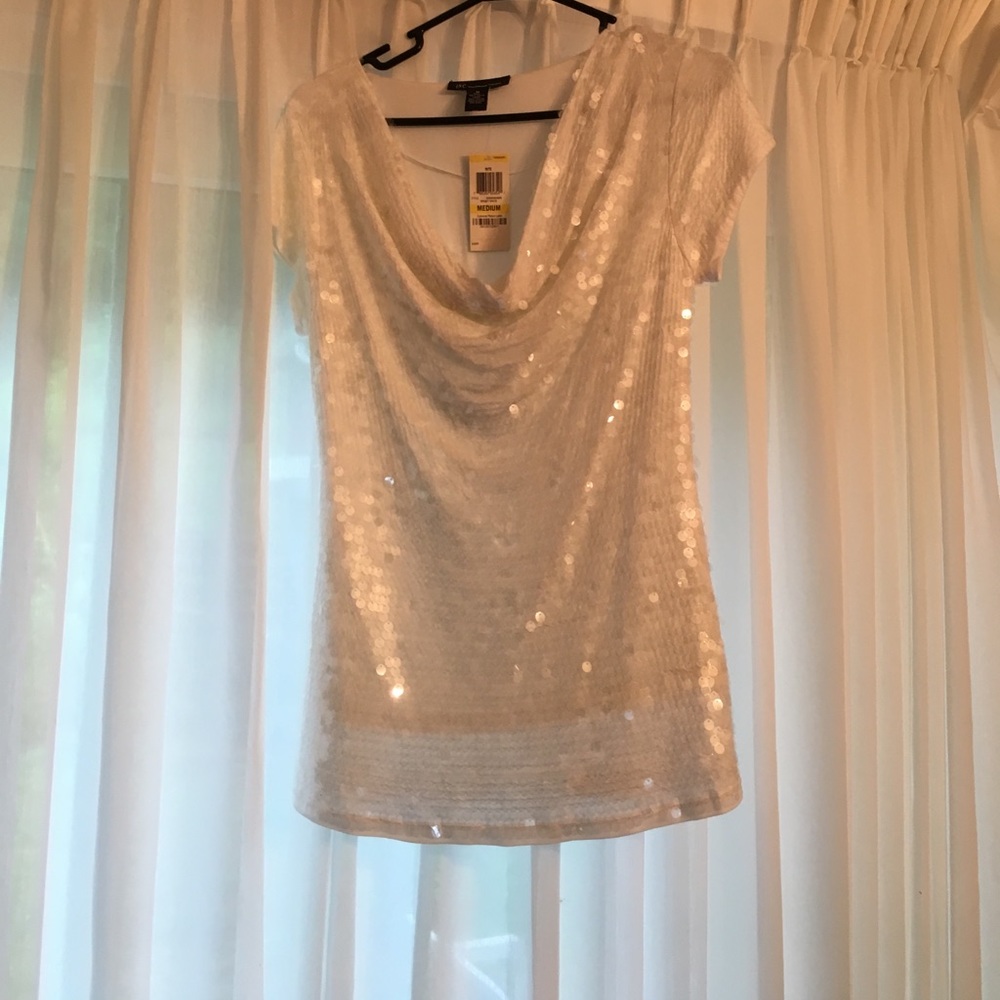 NWT international concepts sequin shirt