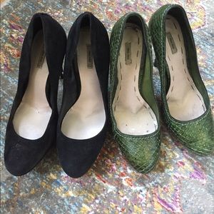 Two pairs of loved Miu Miu platform heels