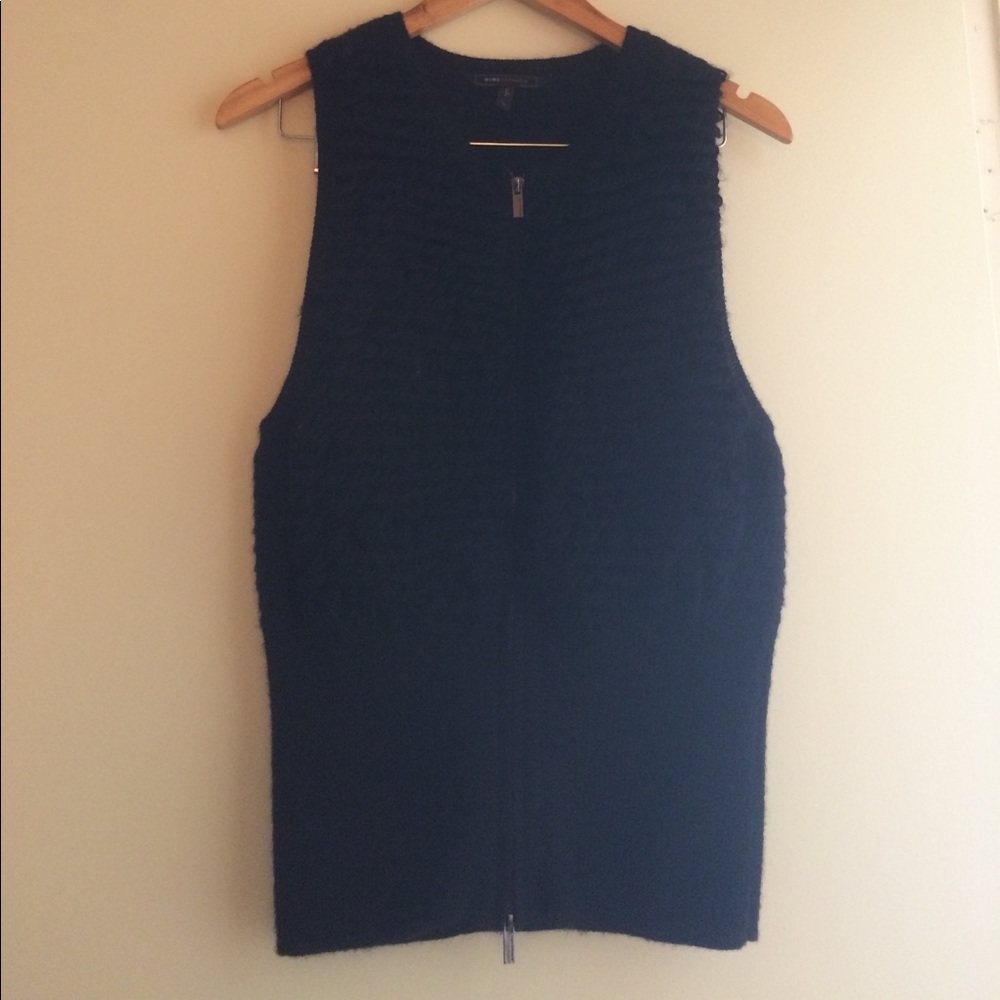 BCBG Black Textured Vest Sz M
