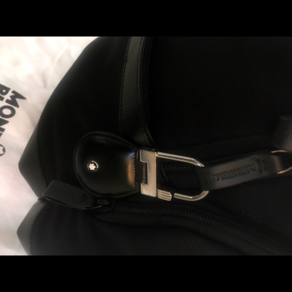 MontBlanc 'Nightflight' Leather/Nylon Backpack (L) - Picture 3 of 8