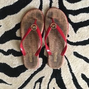 Michael Kors Red flip flops