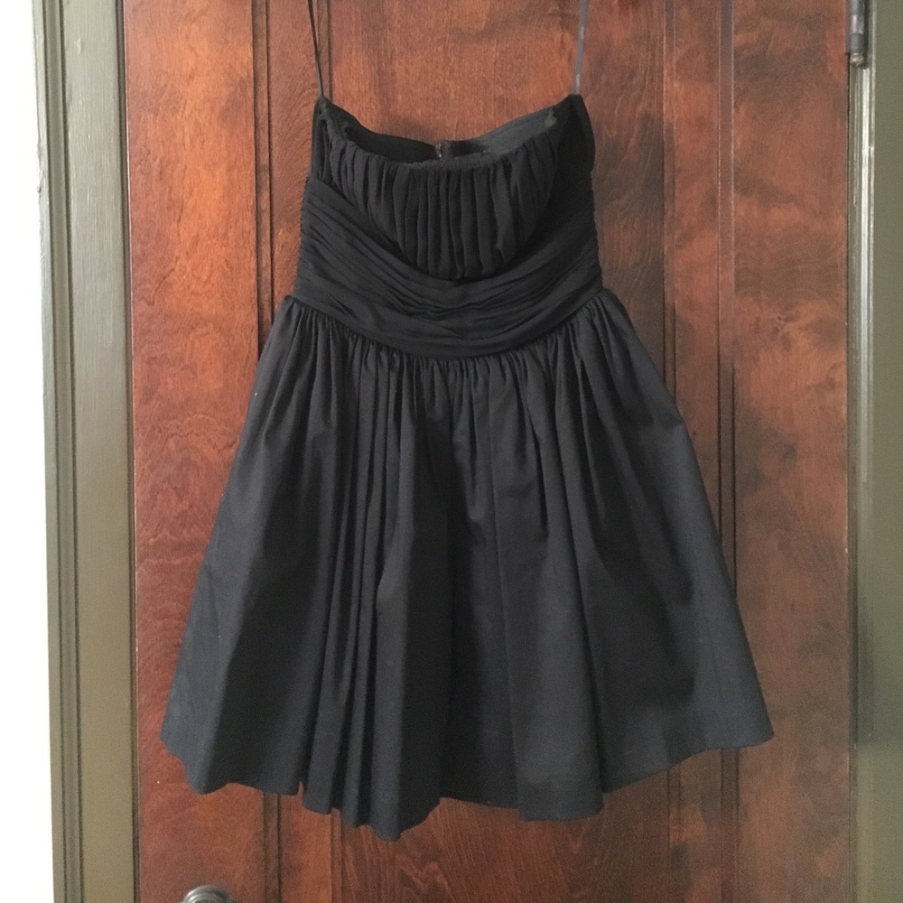 LaRok strapless LBD with pockets.