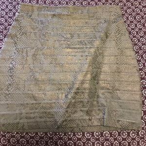 Gold animal print skirt