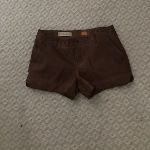 Anthropologie vegan leather shorts