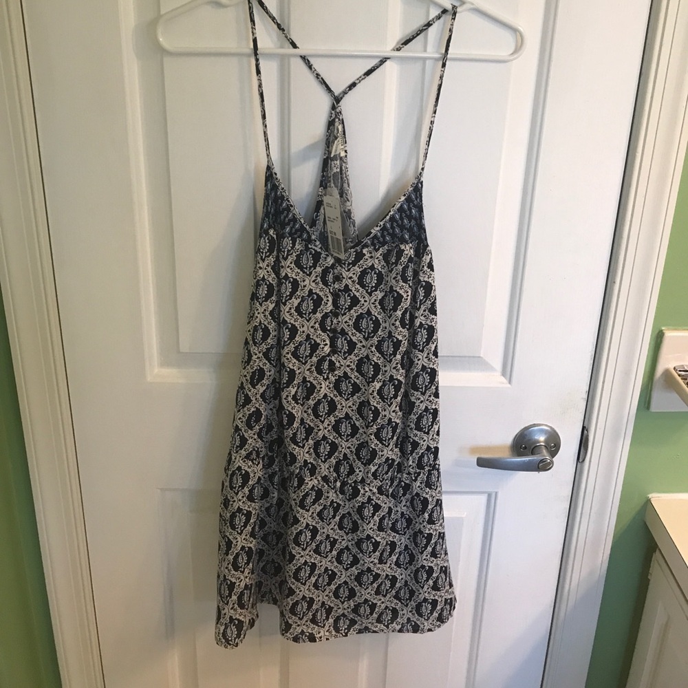 Blue and white sun dress