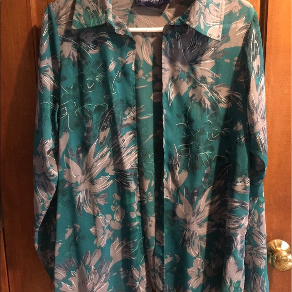 Susan Graver Blouse/ topper-size MED - Picture 2 of 3